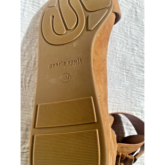 Gentle Souls | Leather Suede Sandals Gianna 2 Ankle Strap Wedge Women's Size 10 - Picture 11 of 13